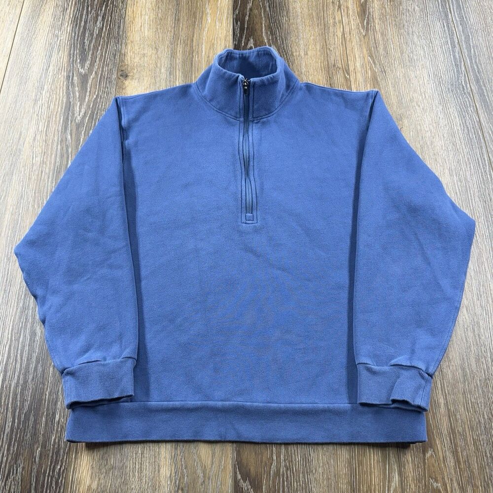 Lululemon Steady State Half Zip Pullover Sweatshirt Mens M Blue Fleece LM3FA9S